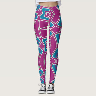 A colourful abstract "Ratti_Creative_Arts" Legging