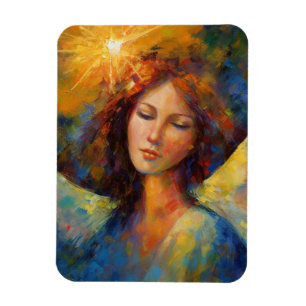 A Colourful Angel Glows Magnet