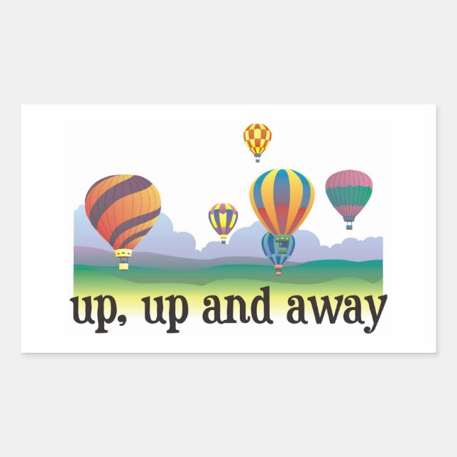 A colourful balloon flying gift - hot Air Balloons Sticker (Front)