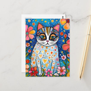 A Colourful Cat Postcard