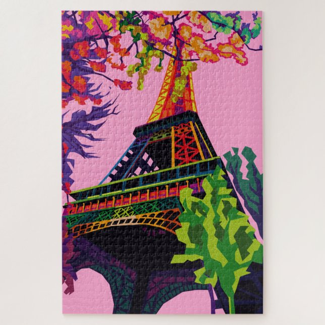 A Colourful Celebration of the Eiffel Tower Jigsaw Puzzle (Vertical)