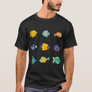 A colourful, digital illustration featuring nine c T-Shirt
