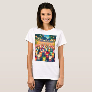 a colourful display of paper lanterns with the wor T-Shirt