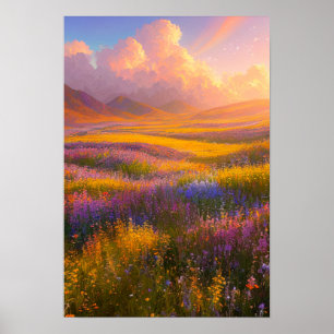 A Colourful Dreamland at Sunset Poster