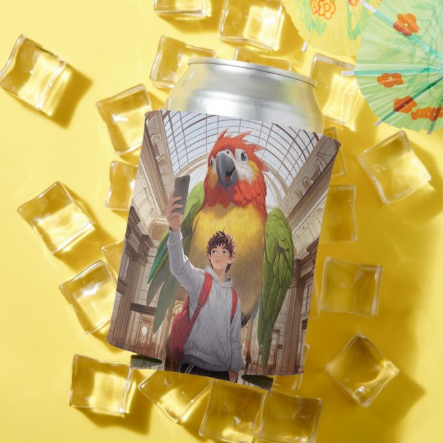 A Colourful Encounter – Giant Parrot at the Museum Can Cooler (In Situ Summer)