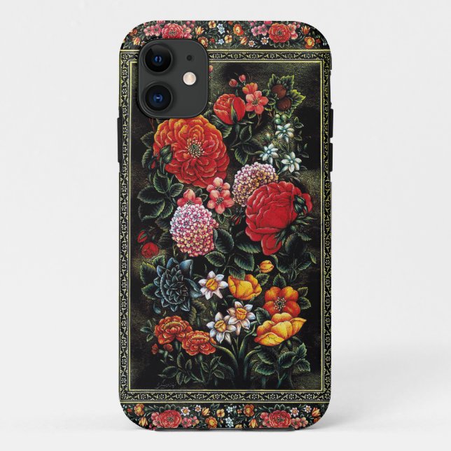A colourful floral miniature of Persian art Case-Mate iPhone Case (Back)