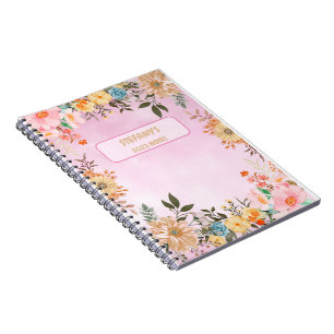 A colourful floral notebook