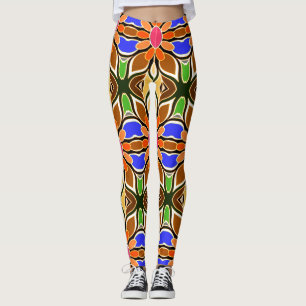 A colourful floral pattern "Ratti_Creative_Arts" Leggings