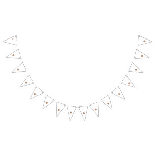 A colourful flower illustration featuring a unique bunting flags