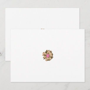 A colourful flower illustration featuring a unique thank you card