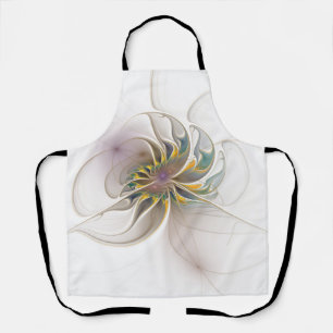 A colourful fractal ornament. Abstract Flower art Apron