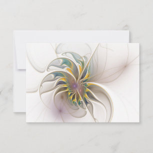 A colourful fractal ornament. Abstract Flower art Invitation