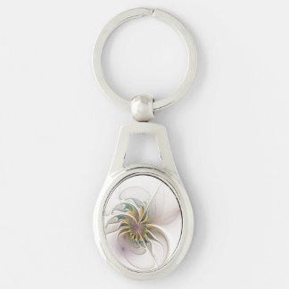 A colourful fractal ornament. Abstract Flower art Keychain