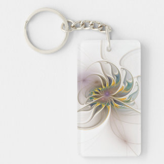 A colourful fractal ornament. Abstract Flower art  Keychain