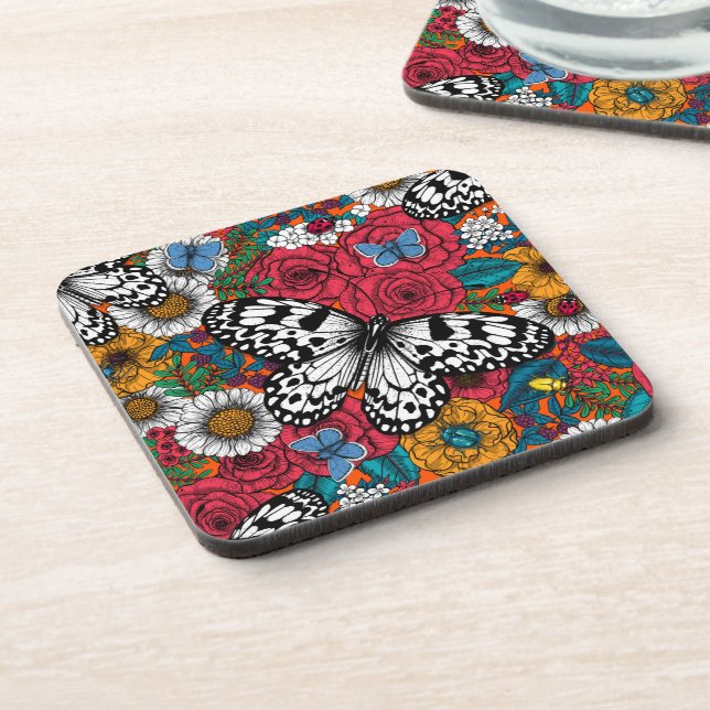 A colourful garden coaster (Left Side)