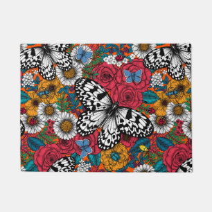 A colourful garden doormat