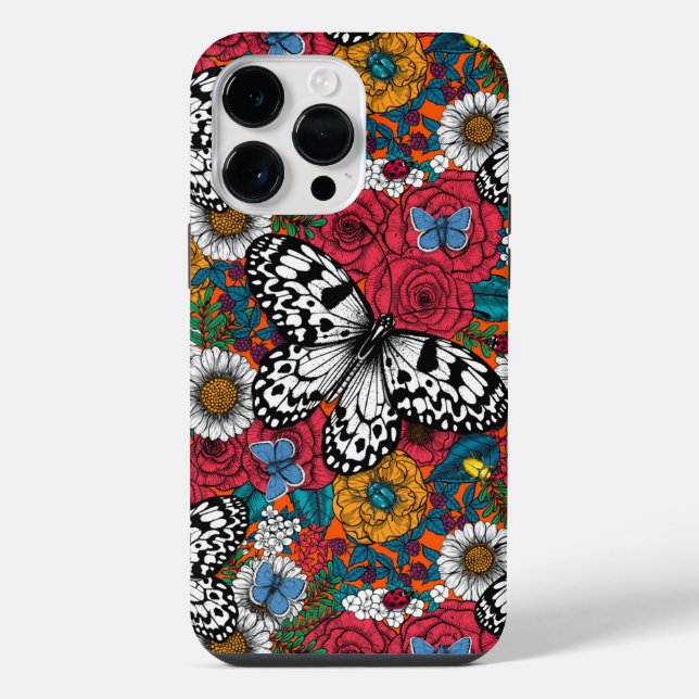 A colourful garden iPhone case (Back)