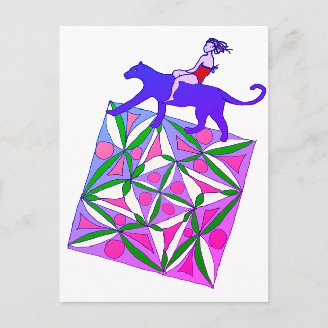 A colourful geometric pattern  postcard (Front)