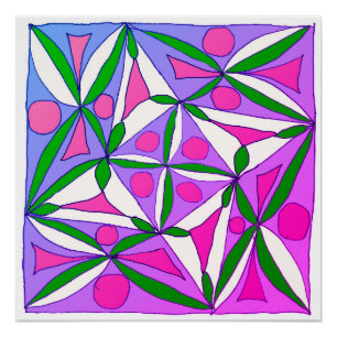 A colourful geometric pattern  poster