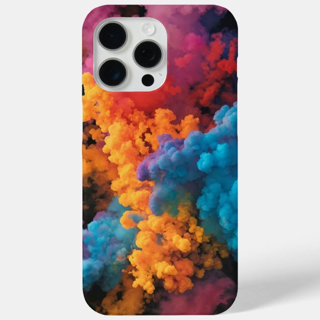 A colourful modern powderpuff colour of orange, re Case-Mate iPhone case (Back)