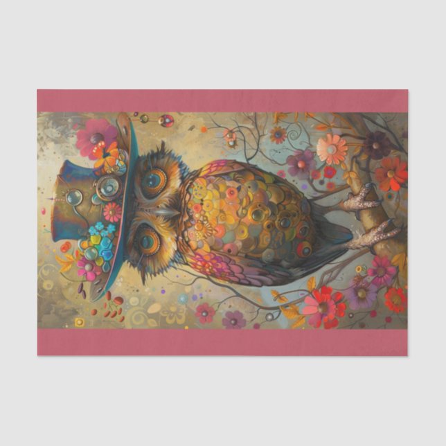 A Colourful Owl Tissue Paper (Front)