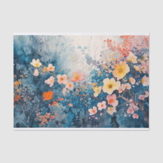 A Colourful Riot of Flowers Tissue Paper