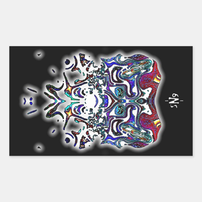 A colourful smiling spirit v2 sticker (Front)