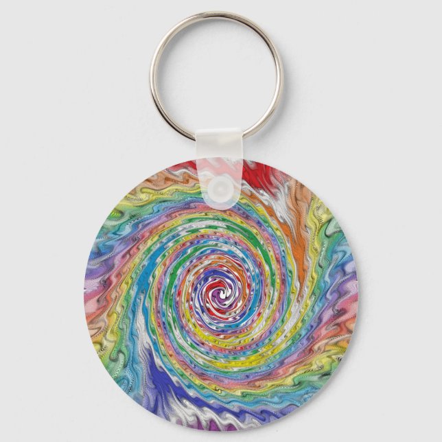 A Colourful Splatter Keychain (Front)