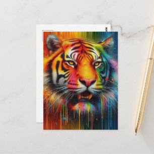A Colourful Tiger Postcard