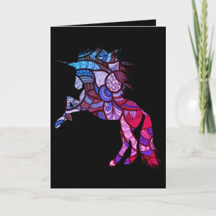 A Colourful Unicorn, Birthday Card