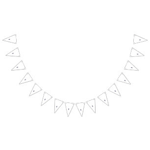 A colourful wall sticker featuring an intricate pa bunting flags