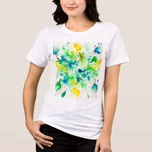  A colourful watercolor painting Tri-Blend Shirt