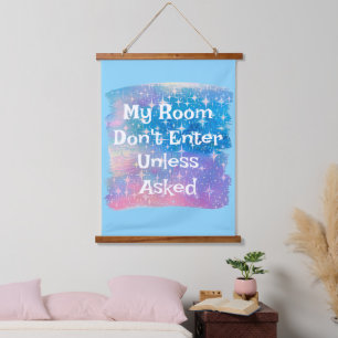 A Colourful Wooden Framed Personalized  Hanging Tapestry