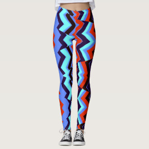 A colourful zigzag pattern "Ratti_Creative_Arts" L Leggings