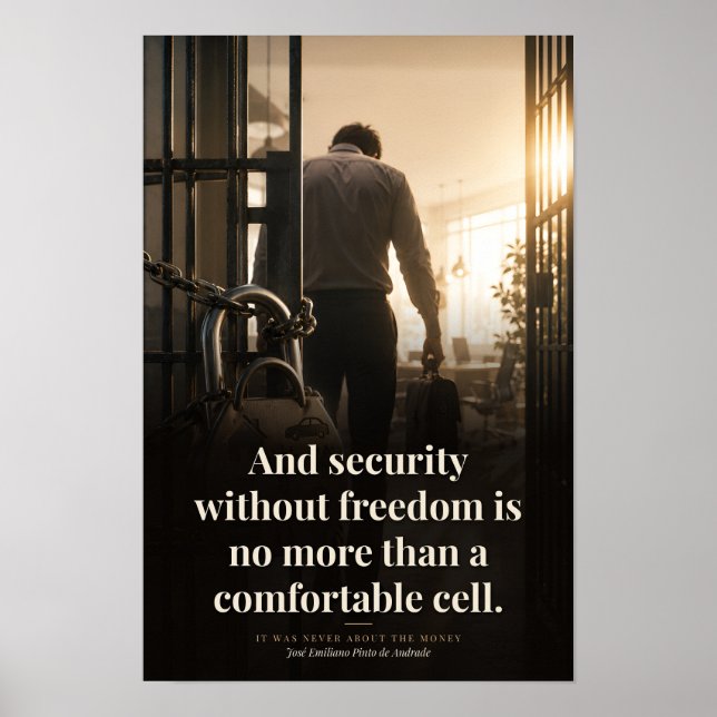A Comfortable Cell Book Quote Art Poster (Front)
