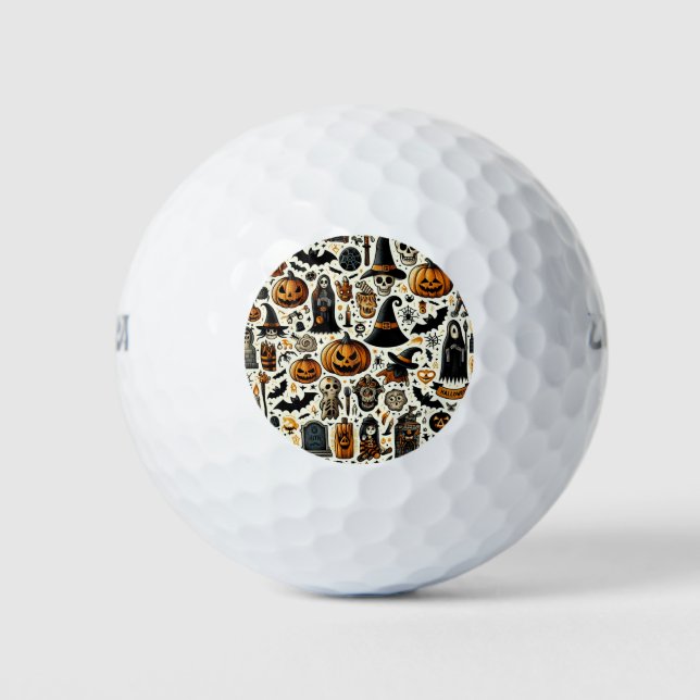 a commemorative golf ball for Halloween (Front)