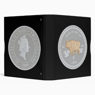 A commemorative silver coin binder