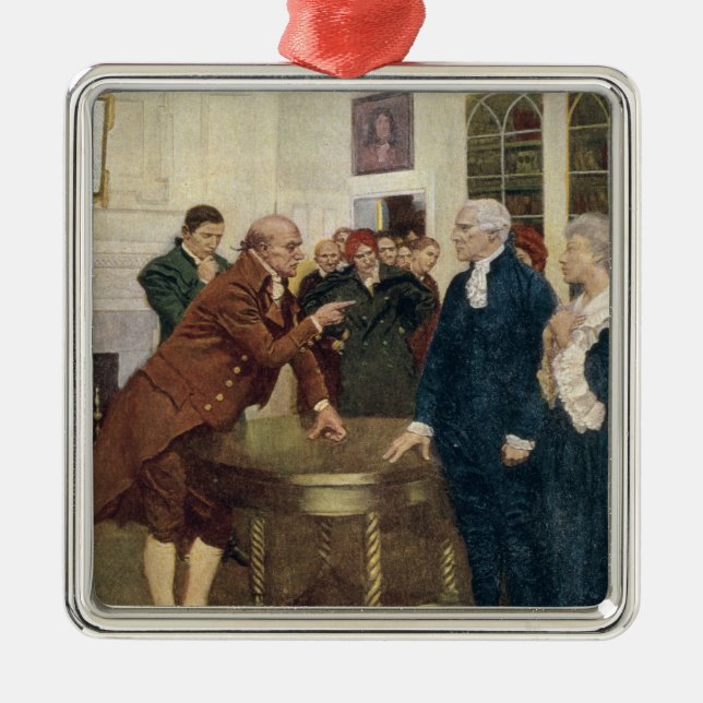 A Committee of Patriots Delivering an Ultimatum Metal Ornament (Front)