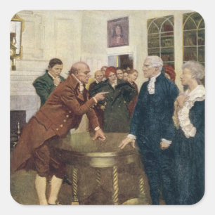 A Committee of Patriots Delivering an Ultimatum Square Sticker