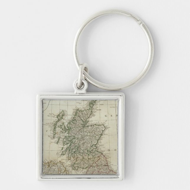 A complete map of the British Isles Keychain (Front)