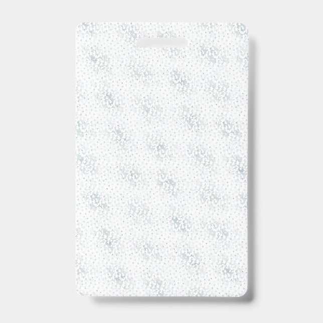 A completely white, featureless surface fills the  badge (Front)