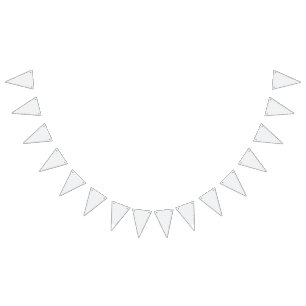 A completely white, featureless surface fills the  bunting flags