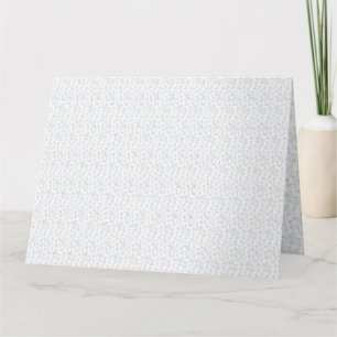 A completely white, featureless surface fills the  card