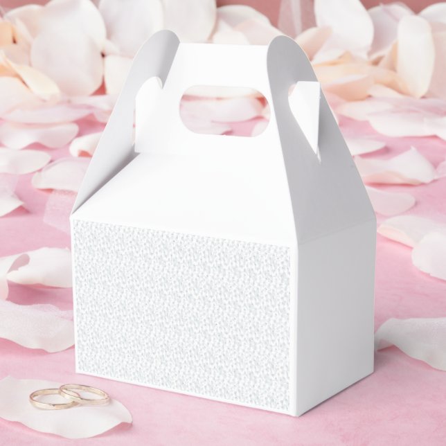 A completely white, featureless surface fills the  favor box (Wedding)