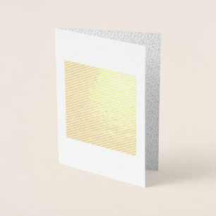 A completely white, featureless surface fills the foil card