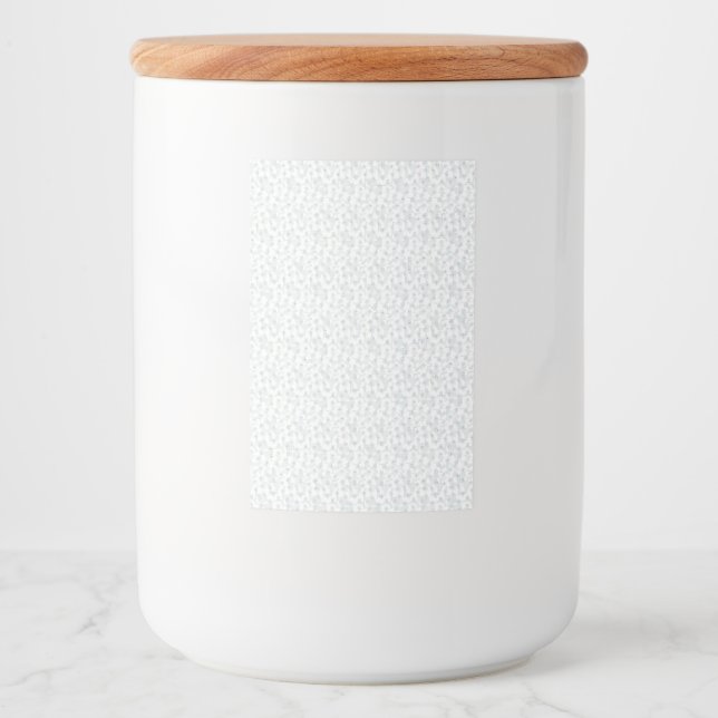 A completely white, featureless surface fills the  food label (Front)