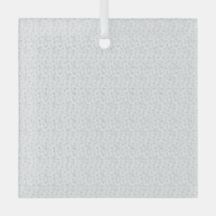 A completely white, featureless surface fills the glass ornament