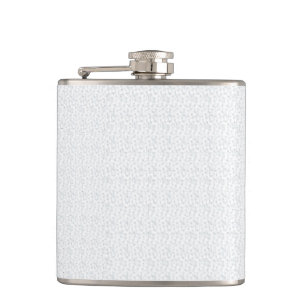 A completely white, featureless surface fills the hip flask