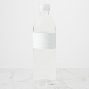A completely white, featureless surface fills the  water bottle label