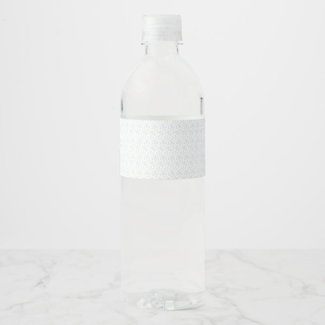 A completely white, featureless surface fills the  water bottle label (Front)